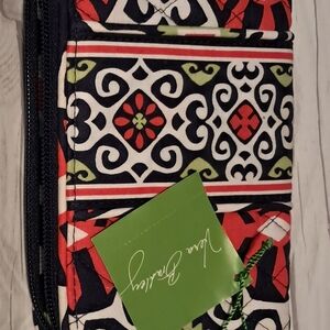 Vera Bradley Black, Red, White & Green Patterned Wristlet